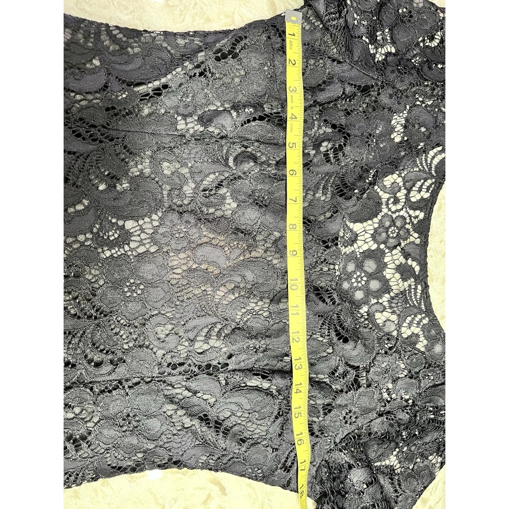 Le Chateau Black Lace Cocktail Dress Size XL Made In Canada - Picture 8 of 9